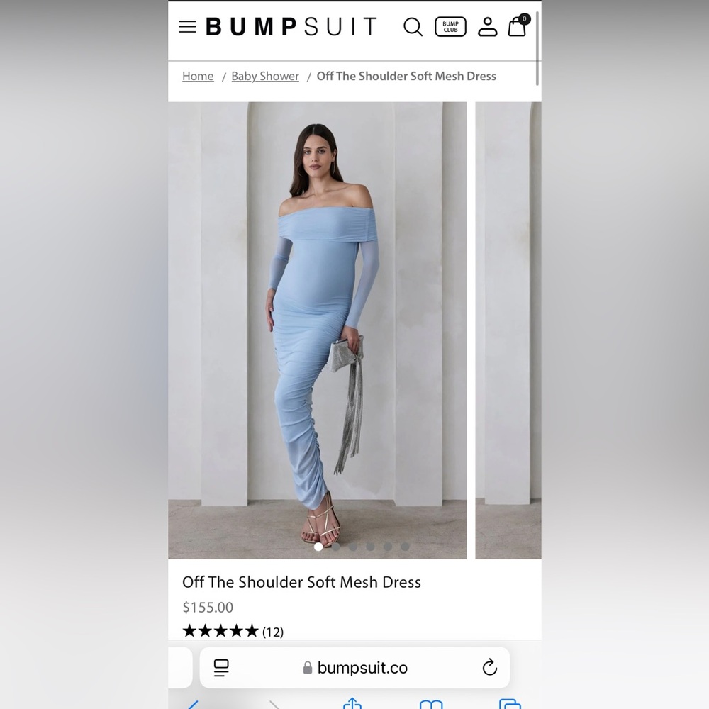 BUMPSUIT Off the Shoulder Soft Mesh Dress